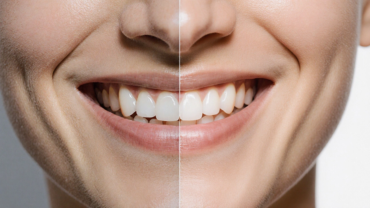 Před a po: zubní nepravidelnosti přeměněny na dokonalý úsměv.