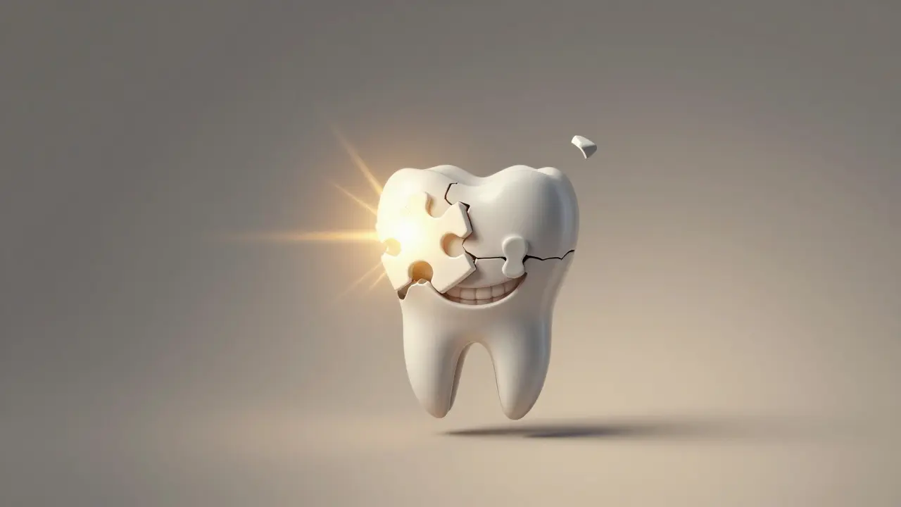 Transformace poškozeného zubu do dokonalého úsměvu.