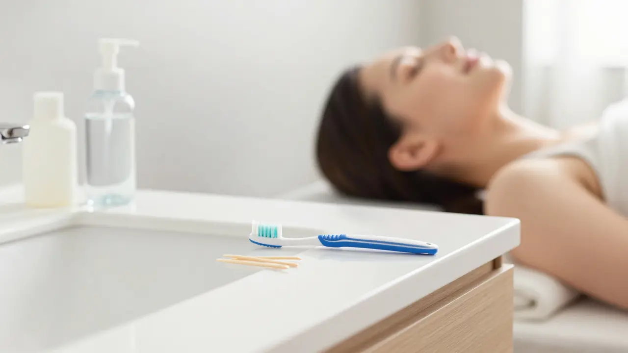 Hygienické pomůcky a klidná atmosféra pro prevenci zubních problémů