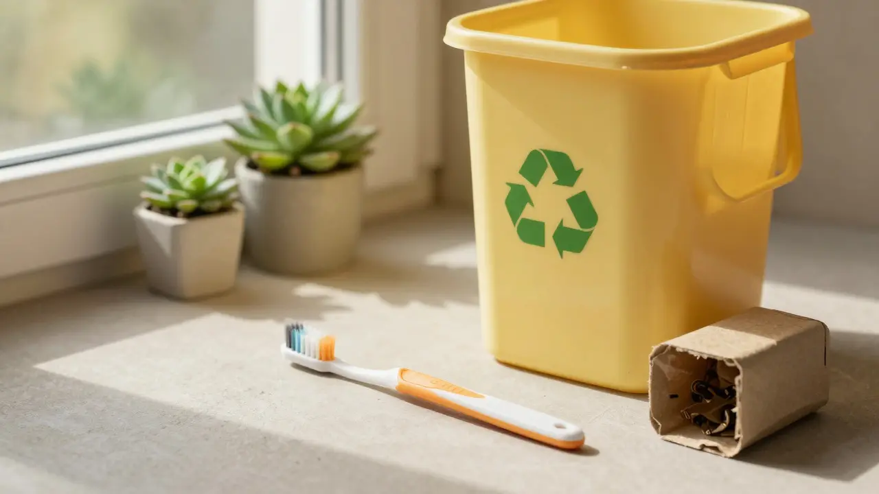 Recyklace plastové rukojeti a hlavičky zubního kartáčku